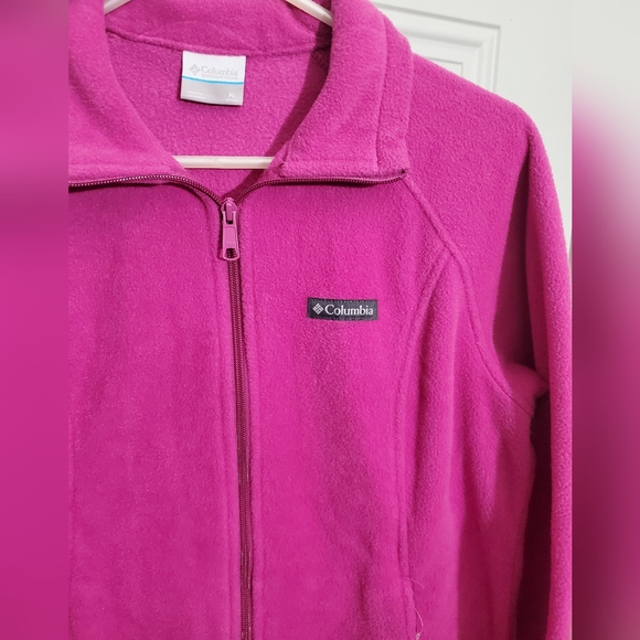 NWOT Columbia | Women’s Benton full-zip fleece jacket PL Petite Large Fushia - Picture 3 of 8